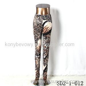 SD2-1-012 Fashion Knit Sexy Slim Elastic Leopard Print Leggings