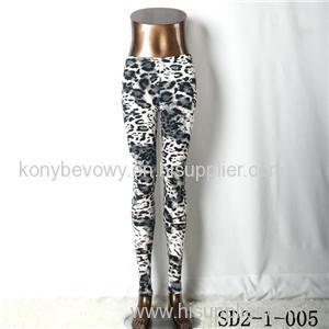 SD2-1-005 Fashion Knit Sexy Slim Elastic Leopard Print Leggings