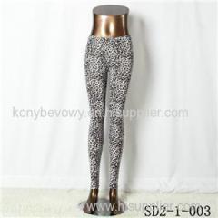 SD2-1-003 Fashion Knit Elastic Leopard Print Leggings