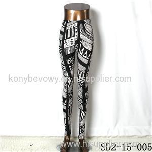 SD2-15-005 New Style Popular Knit Black And White Slim Leggings