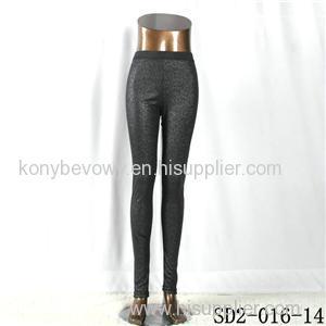 SD2-16-014 Black Low-waist Sliver Slim Leggings