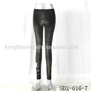 SD2-16-007 Black Sliver Fashion Slim Knit Leggings