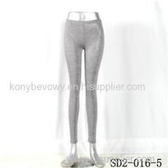SD2-16-005 Gray Slim Fashion Sliver Knit Leggings