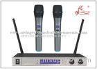 Dual Receiver UHF Wireless MIC FM Microphone Audio PA Systems >100dB S/N Ratio
