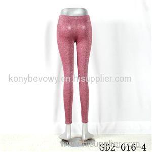 SD2-16-004 Rose-red Bright Sliver Knit Fashion Slim Leggings