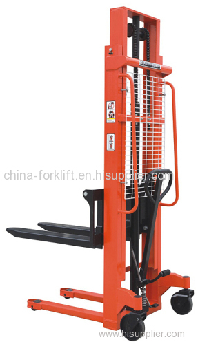 MS series manual stacker 1500kgs;hydraulic hand forklift stackers with foot pedal
