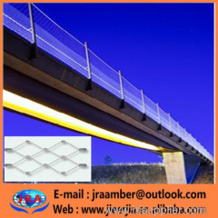 stairway balustrades Stairway Protecting Mesh Bridge Railing Rope Mesh /AISI 304/316 Flexible Stainless Steel Wire Rope