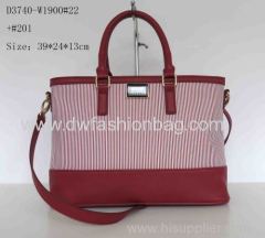 Fashion zipper handbag/PU red tote bag/lady bag