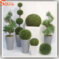 Plastic hot sale grass ball leves shape indoor outdoor topiary boxwood for home hotel decoration ball