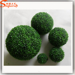 Plastic hot sale grass ball leves shape indoor outdoor topiary boxwood for home hotel decoration ball