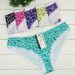 Heart-shaped printing sexy ligerie cotton ladies brief mature women panty