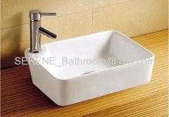 Bathroom Ceramic White Color Above Counter Washbasin