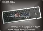 IP65 Anti - vandal Black Industrial Computer Keyboard with Stainless steel Trackball