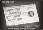 Metallic Anti - vandal Kiosk Digital Keyboard with Integrated Trackball IP65 Rate