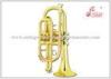 Brass cornet musical instrument 11.8mm Bore 121mm Bell Gold Lacquer Bb Tone