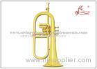 153mm Bell Flugel Horn Brass Music Instruments Bb Tone Gold Lacquered