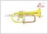 Brass Musical Instruments Rotary Valve Flugelhorn Bb Key 11.3mm Bore ISO9001 / CQM