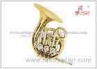 Bb Tone Mini French Horn Brass Musical Instruments for Students / Beginners