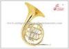 Gold Lacquered Studen Model Single French Horn 3 Key 11.6mm Bore 277.5mm Bell