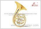 Gold Lacquered Studen Model Single French Horn 3 Key 11.6mm Bore 277.5mm Bell