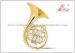 Gold Lacquered Studen Model Single French Horn 3 Key 11.6mm Bore 277.5mm Bell