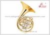 Student French Horn Brass Musical Instruments Bb 3 keys Gold Lacquered