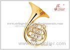 Student French Horn Brass Musical Instruments Bb 3 keys Gold Lacquered