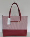 Fashion zipper handbag/PU red tote bag/lady bag