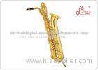 Woodwind Musical Instruments Baritone Saxophone Eb Low A# Gold Lacquered