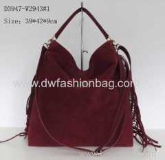 Fashion tote bag/Lady handbag/PU tassel handbag