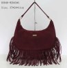 Fashion zipper handbag/PU tassel shoulder bag/Lady handbag