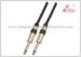 Audio PA Systems 1/4" TS Connector Guitar Cable With Black 6mm PVC Jacket Spiral Shielding