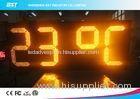 Yellow Outdoor Led Clock Display Timer Digital Clock With Temperature Display