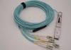 Fiber Optical Cable 8LC QSFP+ Module 100M SR4 3m Breakout Pigtail