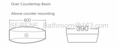 Ceramic White Color Counter Top Basin