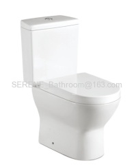 Singapore Style Ceramic White Color Two Piece Toilet
