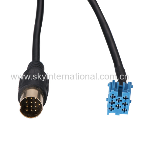 Blaupunkt 8 pin Mini ISO to 13 pin Changer Bus lead