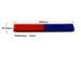 Blue / Red Color Block Alnico Magnet With "N" "S" Marks No Toxic Painting