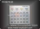 Dust proof Panel Pounting Metal Access Control Keyboard with 28 Keys