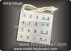 4 4 Design 16 Keys Payment Metal Kiosk keypad with PS2 / USB Interface