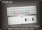 Water proof Outdoor Kiosk Industrial Metal Keyboard with 30 Keys Anti - Rusty