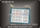 Customizable weatherproof Metal Keypad 16 button Stainless steel material