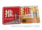 Door Push And Pull 3D Lenticular Stickers Custom Logo Durable