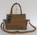 Fashion zipper handbag /Brown PU shoulder bag /Lady handbag