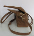 Fashion zipper handbag /Brown PU shoulder bag /Lady handbag