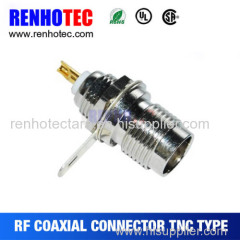bulkhead pcb female tnc rf connector