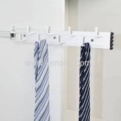 Wardrobe side mount pull out tie and belt rack