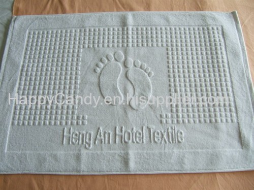 100% cotton custom jacquard hotel bath floor mat towels