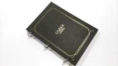 Gilt edged coil-bound hardcover book