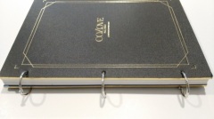 Gilt edged coil-bound hardcover book printing